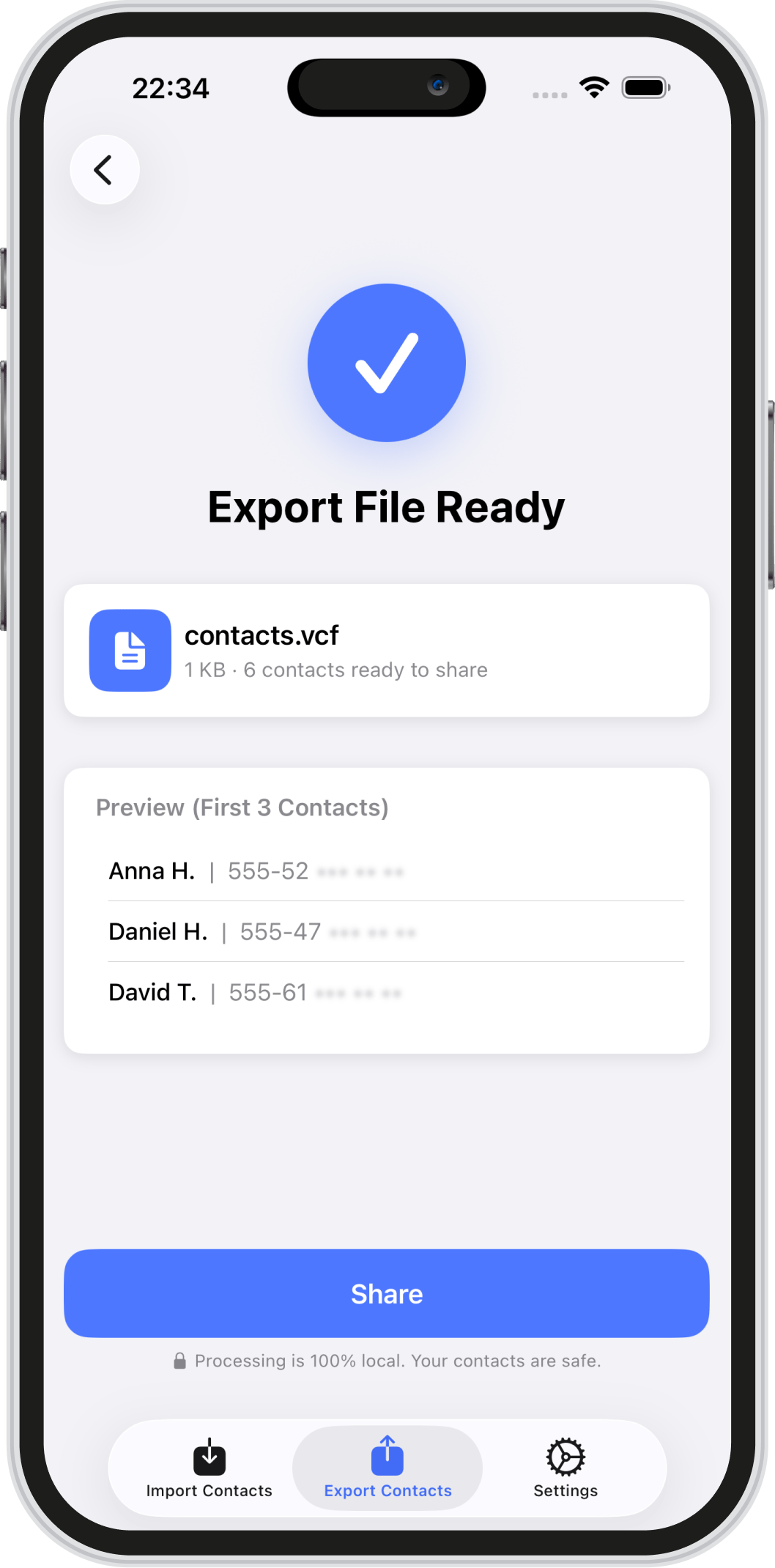 Contact Exporter preview 1