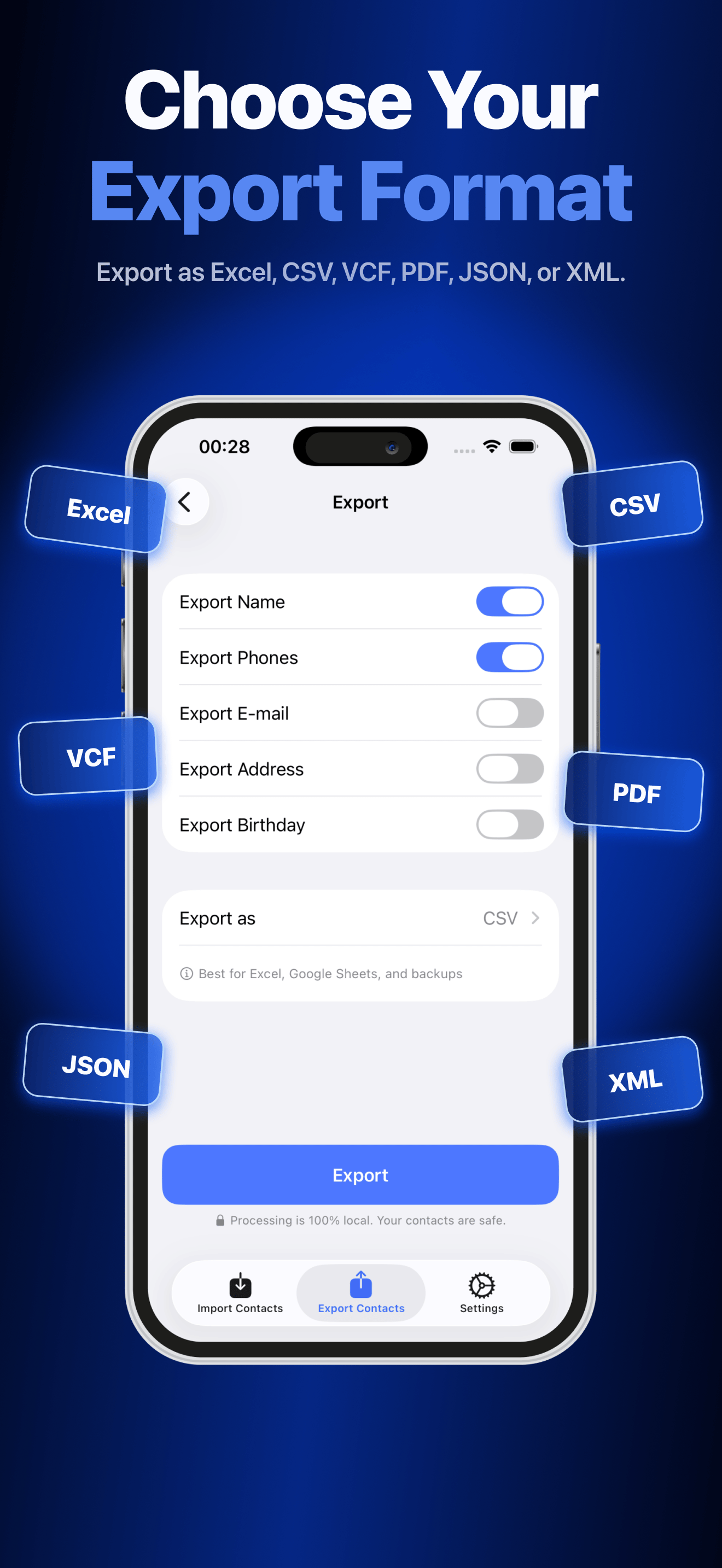 Contact Exporter preview 2